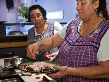 Juanita Rojas (left) will be in charge of a small, open kitchen. There she'll cook for a...