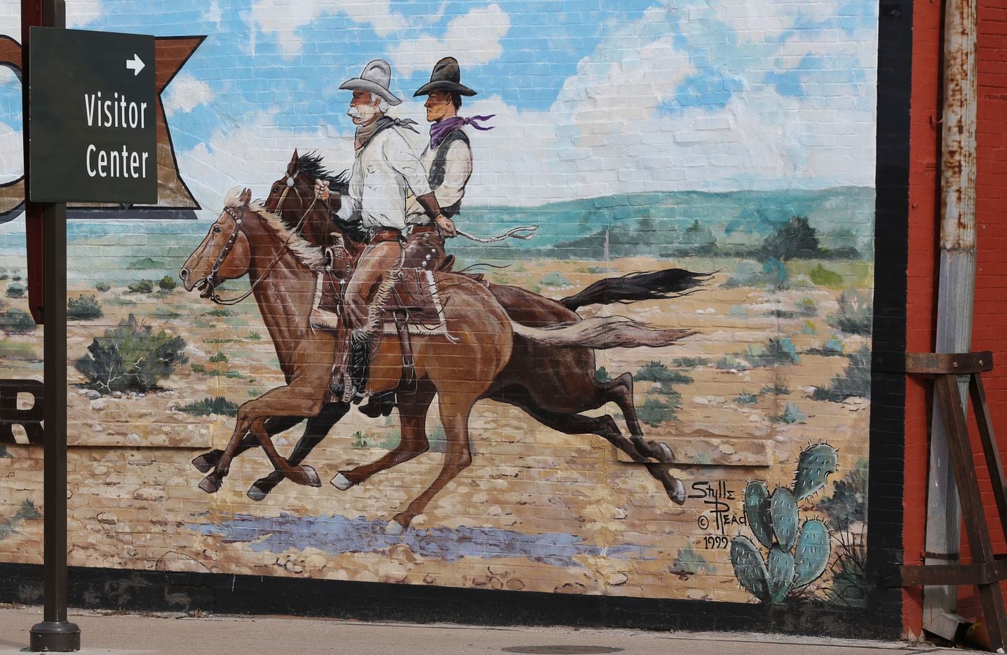A mural in the Fort Worth Stockyards, known for its restaurants and entertainment venues.