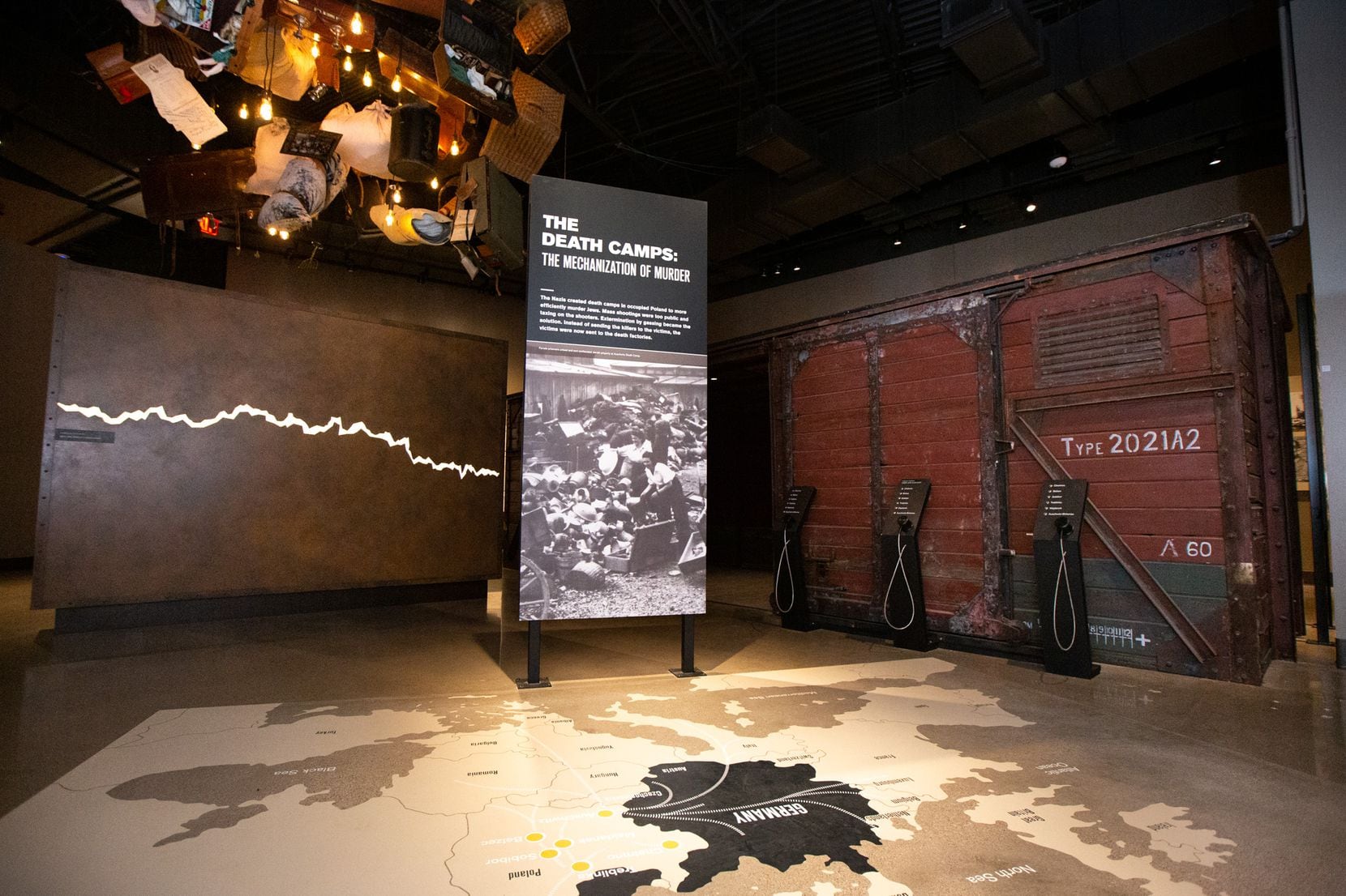 The Dallas Holocaust and Human Rights Museum's collection includes a German-made railroad...
