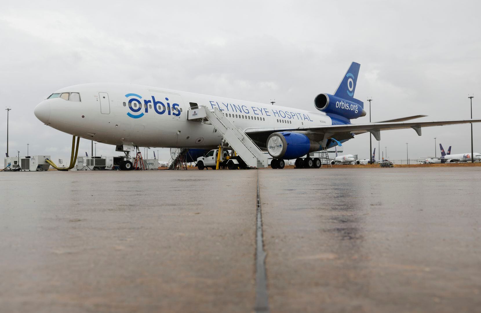 Orbis Flying Eye Hospital, located in Fort Worth Alliance Airport on Thursday, Aug. 18,...