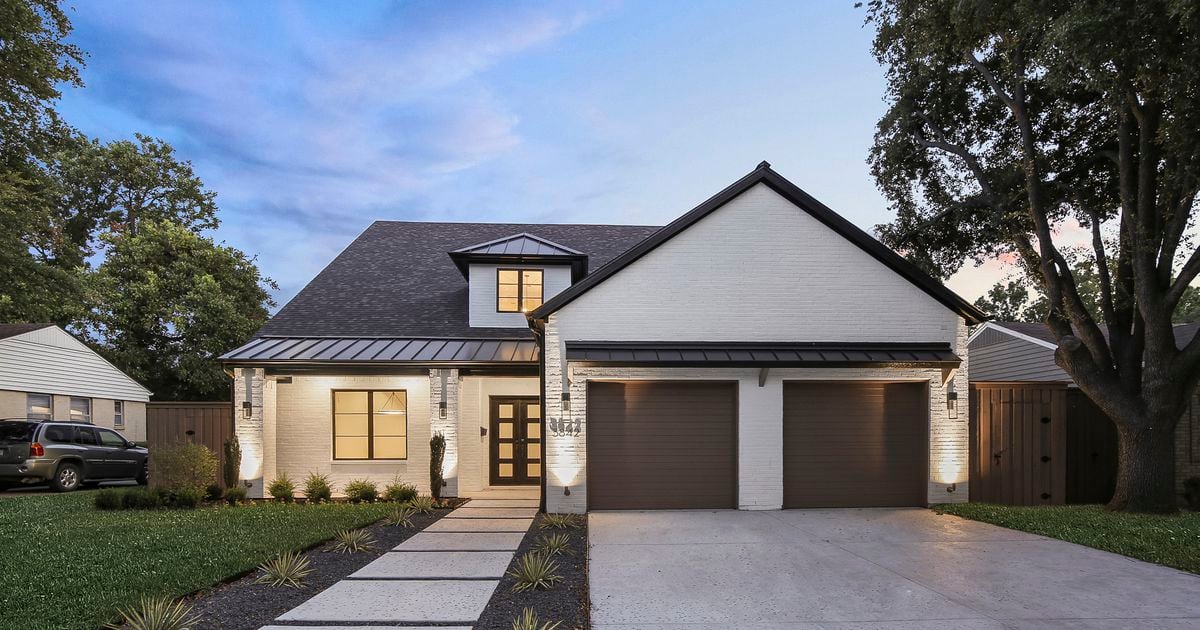 Take a look at a minimalist, transitional five-bedroom Dallas home in Midway Hollow