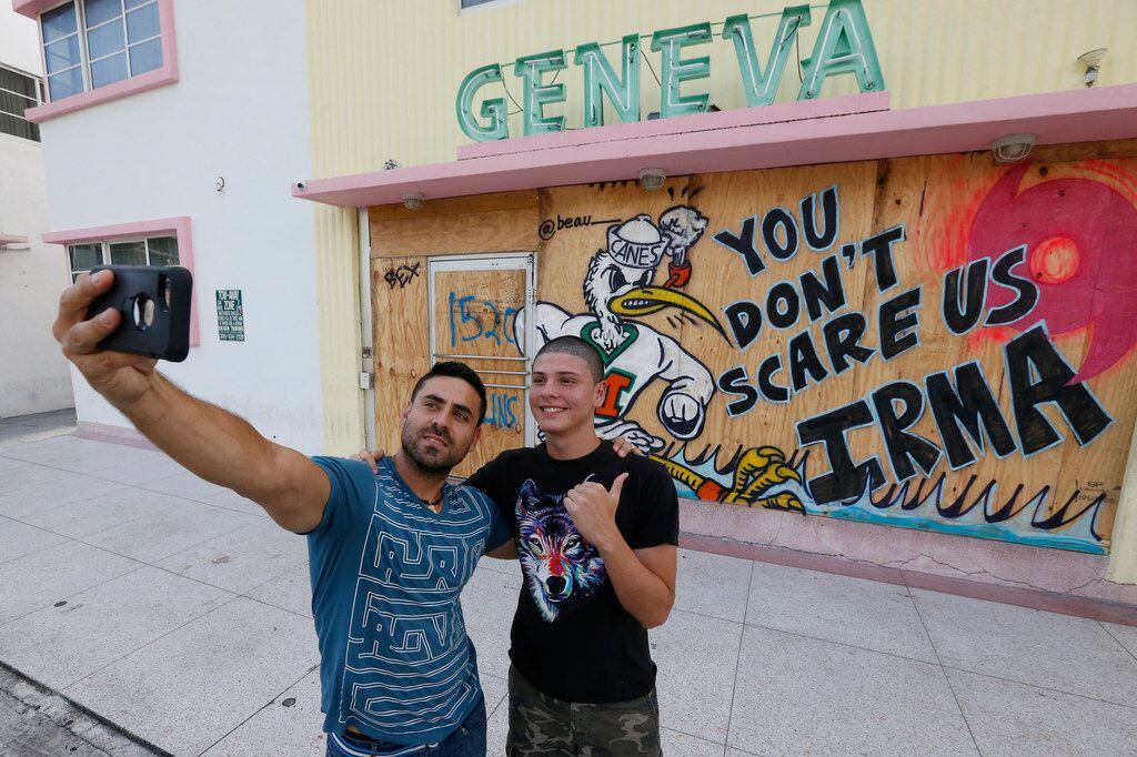 Gustavo Mejia (left) of Miami and his nephew Juan Sebastian Mejia of Palmira, Colombia, take...