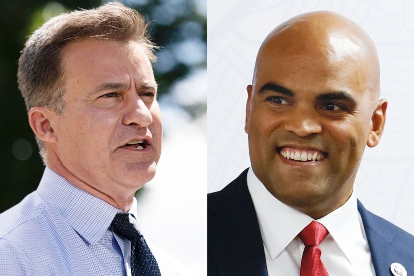 Texas Sen. Roland Gutierrez (left) and U.S. Rep. Colin Allred are among the candidates...
