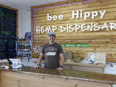 Chris Fagan, owner of the Bee Hippy Hemp Dispensary in Garland, says he still believes products containing delta-8 THC are legal because there is a "gray area" under a law that Gov. Greg Abbott signed in 2019 legalizing hemp products with less than 0.3 percent tetrahydrocannabinol. “We’re not losing sleep over it because we know the law hasn’t changed,” Fagan said.