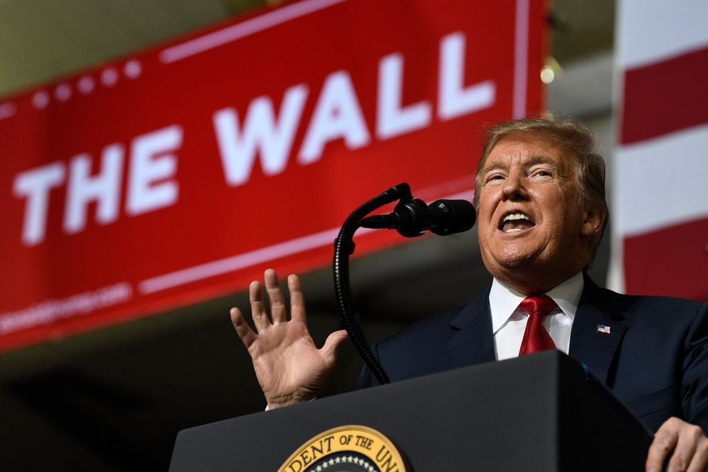 President Donald Trump speaks during a rally in El Paso on Feb. 11, 2019.