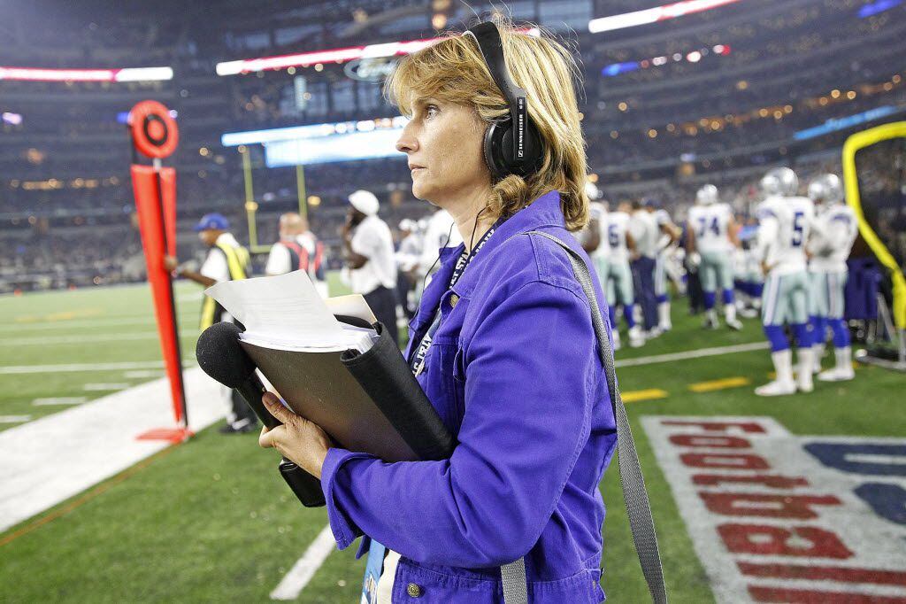 Kristi Scales, Dallas Cowboys sideline reporter.