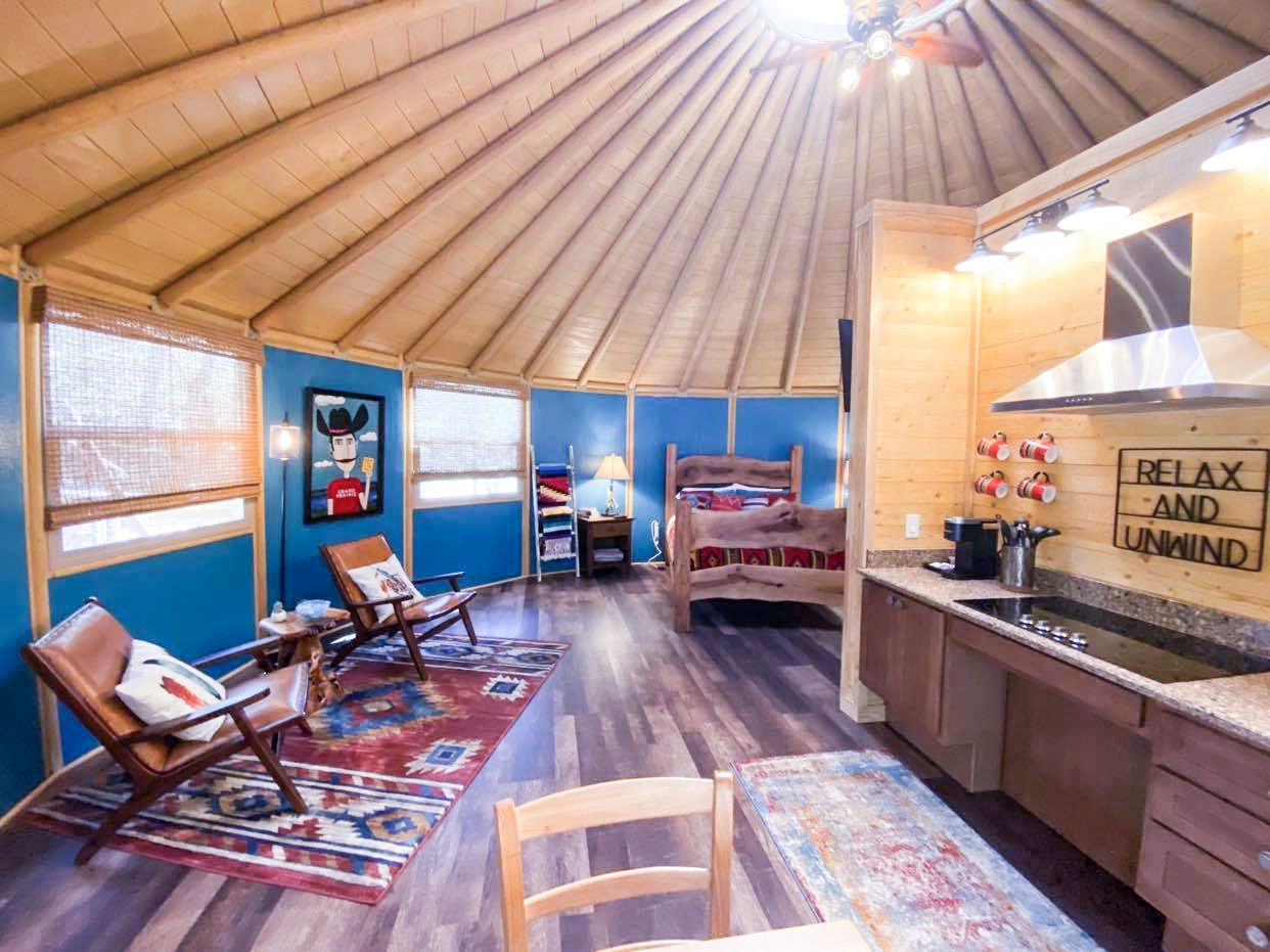 A new luxury yurt called "Rustic Ranch" opened this fall at Grand Prairie's Loyd Park.
