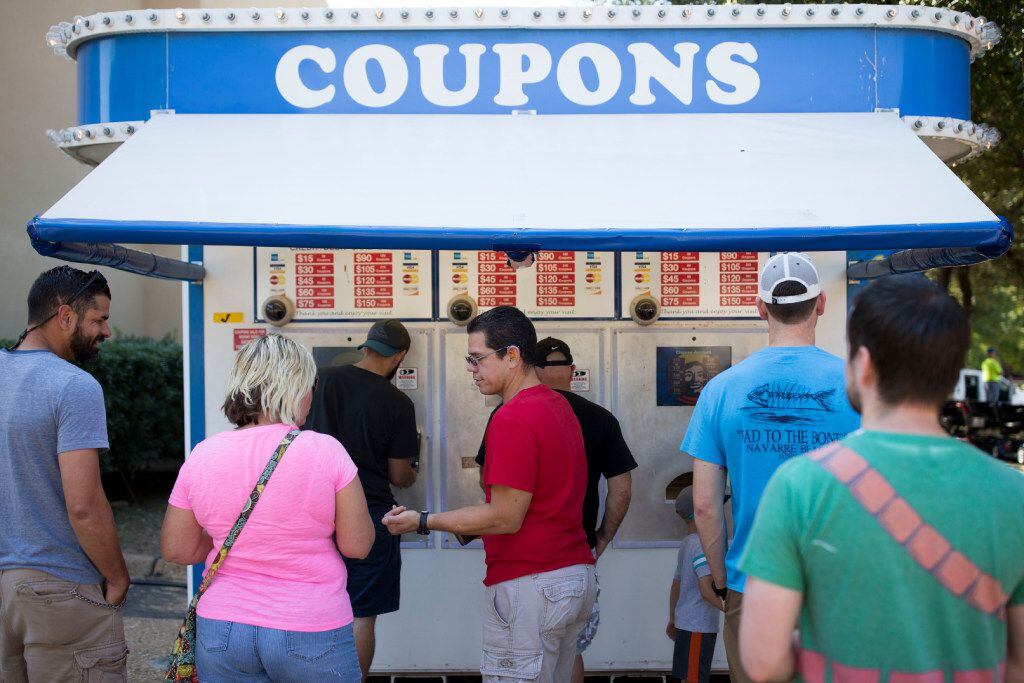 First stop at every State Fair of Texas trip: the coupon booth.