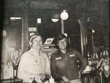 Phil Cobb and Gene Street at their first Black-eyed Pea location on Cedar Springs.