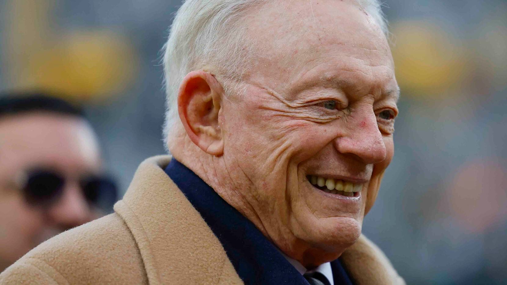 Dallas Cowboys owner Jerry Jones before their NFL game against the Green Bay Packers Sunday,...