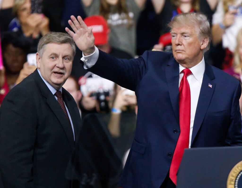 President Donald Trump attended a campaign rally with Republican Rick Saccone on Saturday in...