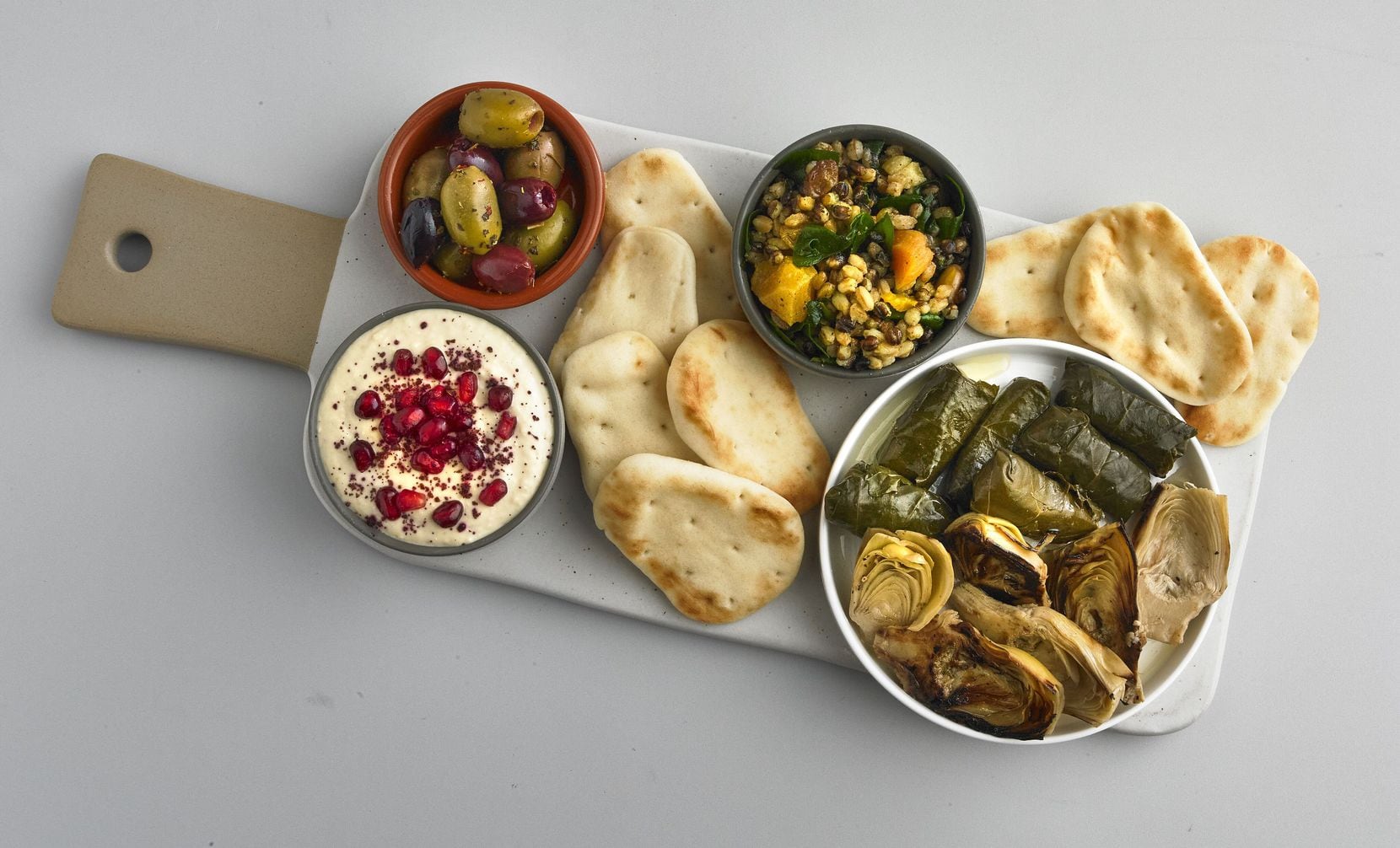 One of Central Market's Valentine's dinners for two includes a Mediterranean mezze platter.