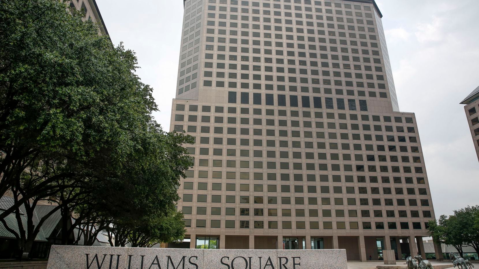 The plaza at The Towers at Williams Square with the iconic mustang sculptures was built in...
