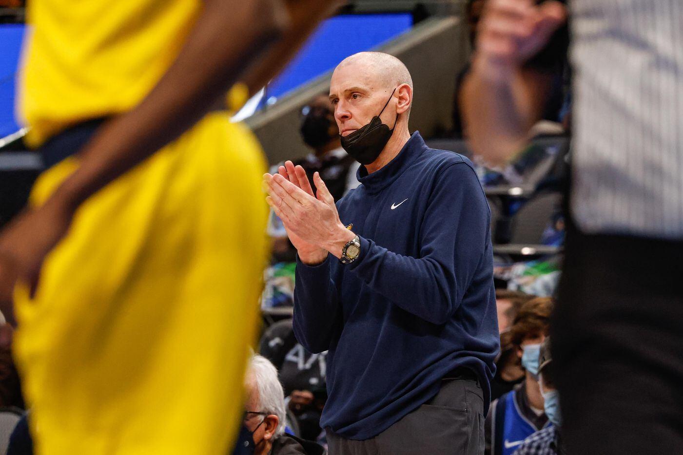Indiana Pacers coach Rick Carlisle during a game against the Dallas Mavericks at the American Airlines Center in Dallas on Saturday, January 29, 2022.