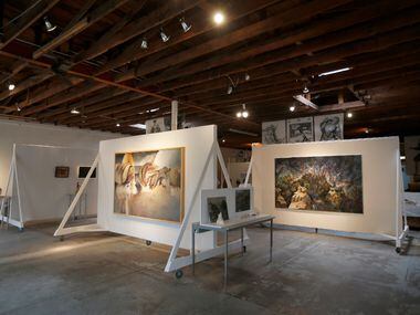 Artist Nancy Rebal's choice in personal studio space -- she bought herself a large building,...