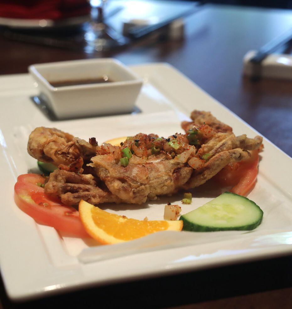 "Every time I go out, I order a soft-shell crab entree," Jia Huang says, "and I'm hungry...