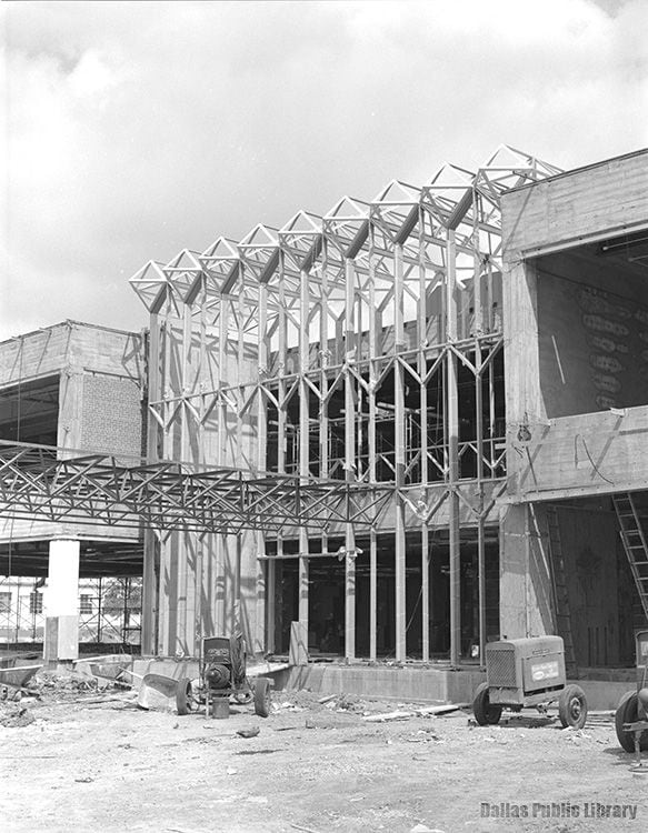 The building as it looked during construction in 1963