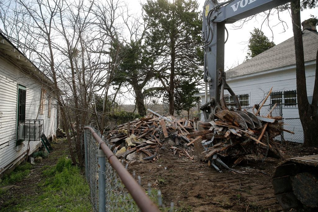 A demolished house at 228 S. Cliff St. in the historic Tenth Street district