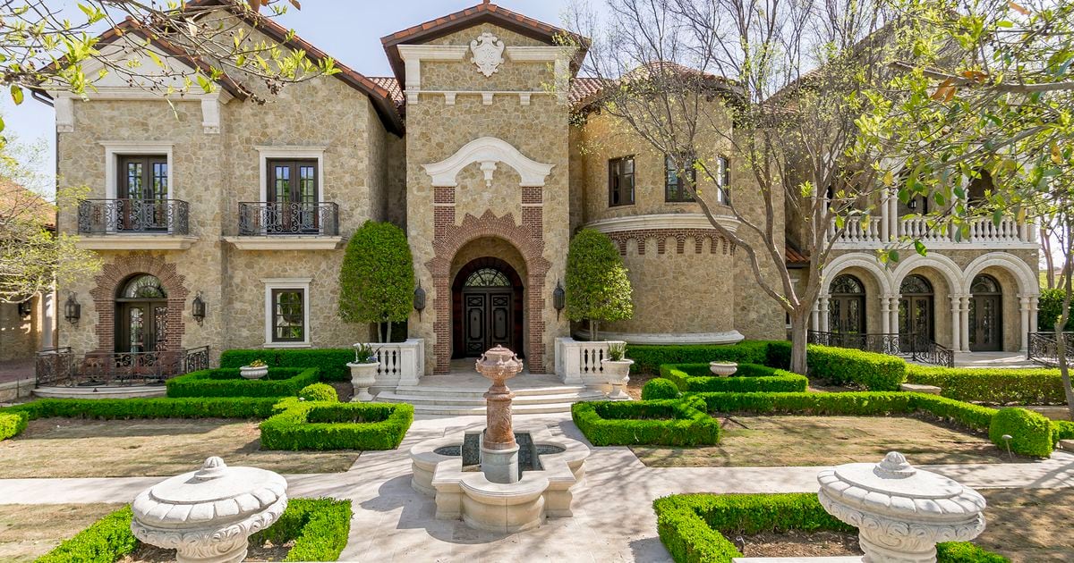 This Flower Mound home has a basketball court, wine cellar and outdoor entertaining spaces