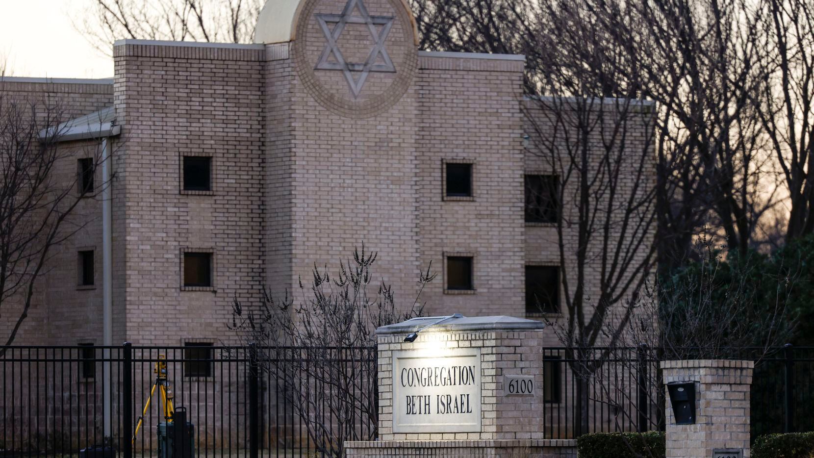 The Congregation Beth Israel synagogue in Colleyville, Texas, on Jan. 16, 2022, the day...