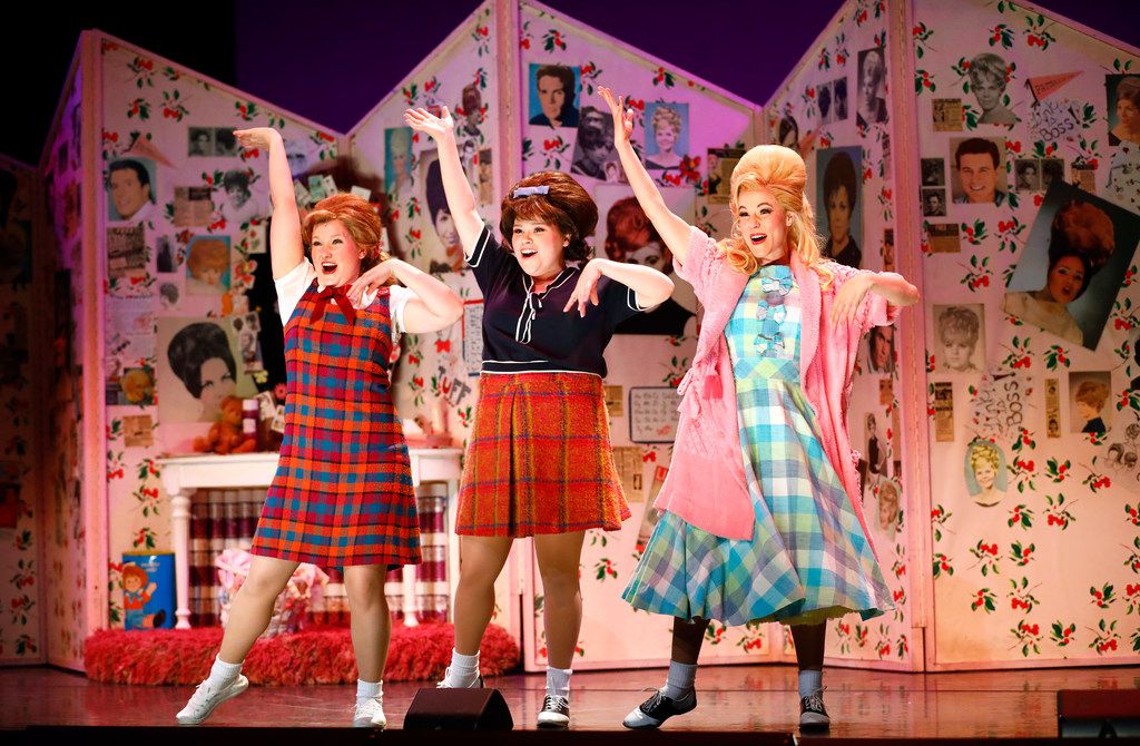 Taylor O'Toole playing Penny Pingleton (left), Michelle Dowdy as Tracy Turnblad and Deanna...
