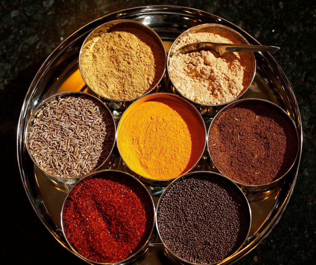 Sapna Punjabi-Gupta's masala dabba of spices.