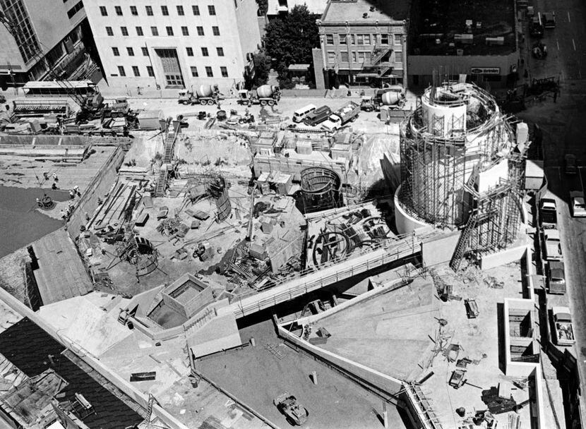  Thanks-Giving Square under construction in July 1976 (Dallas Public Library-Texas/Dallas...