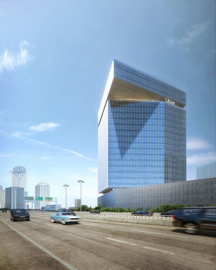 A rendering of the proposed 25-floor tower at the Epic. Uber will first move into an...