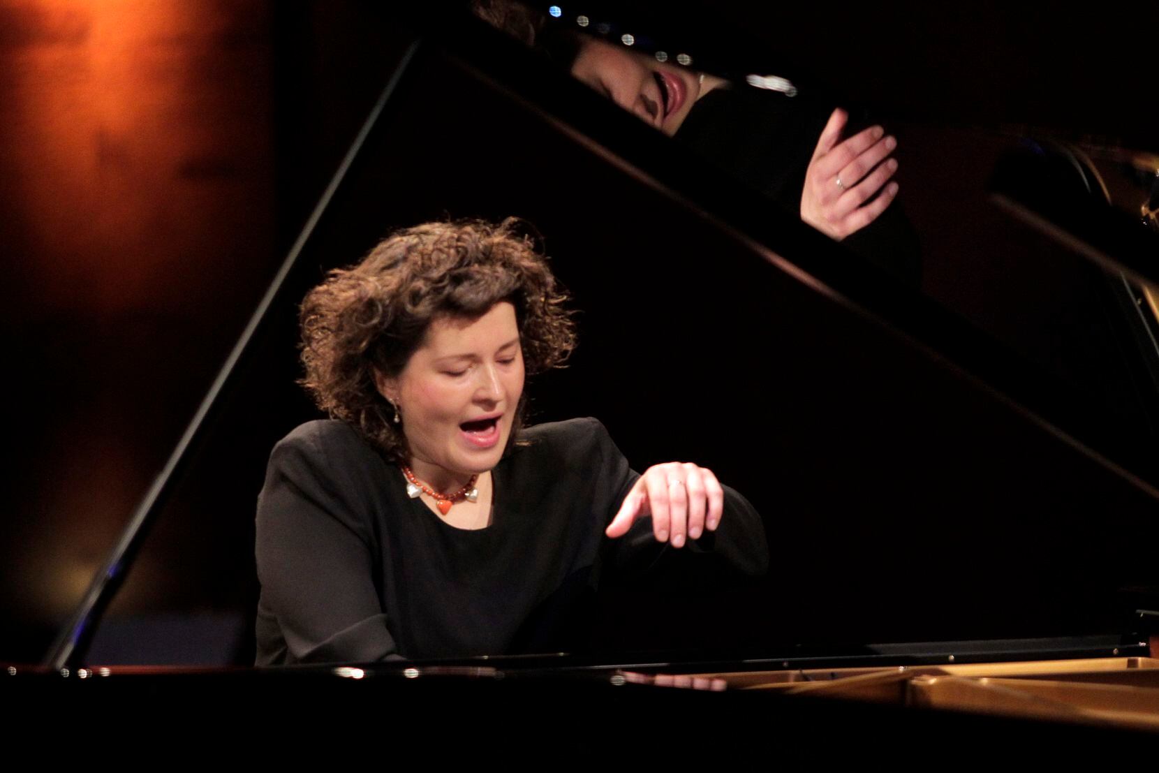 Pianist Anna Geniushene performs in the semifinal round of the 2022 Van Cliburn...