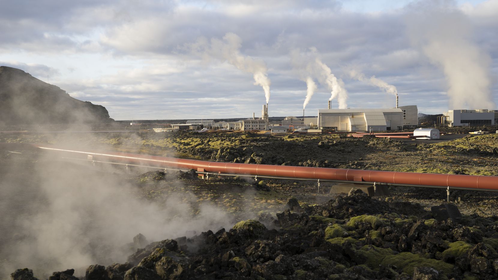 This photo taken Monday Oct. 28, 2019 shows the geothermal energy company HS Orka in...