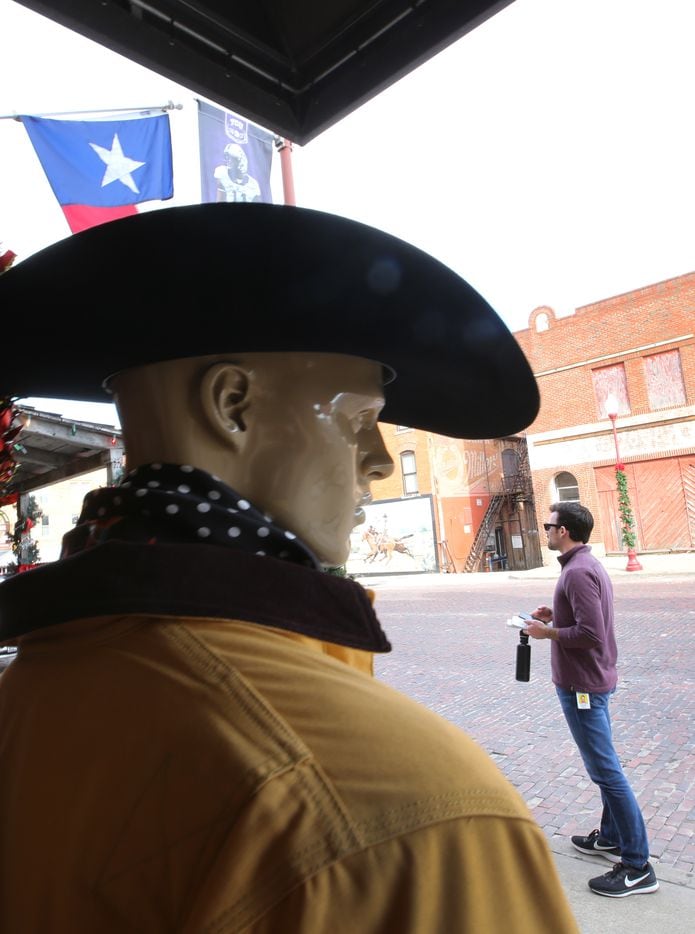 Howdy pardner, on Main Street in the Fort Worth Stockyards.