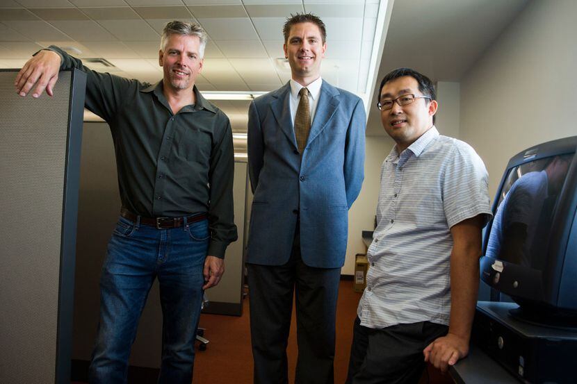 From left: Assistant professor of communication Mark Tremayne at the University of Texas at...