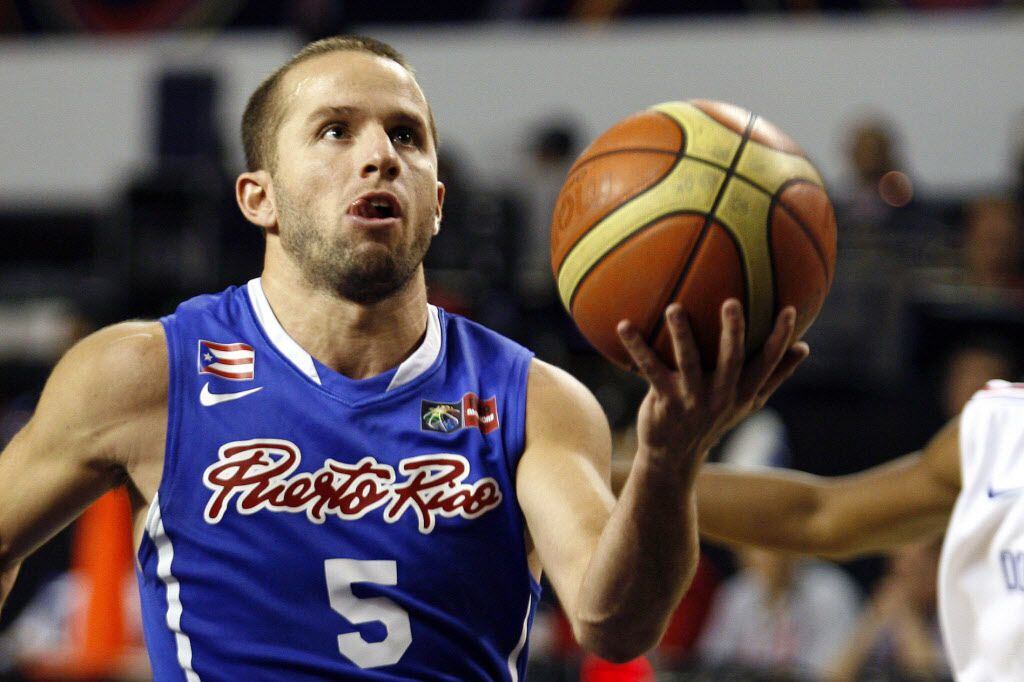 Jose Barea of Puerto Rico controls the ball, during their 2011 FIBA Americas Championship...