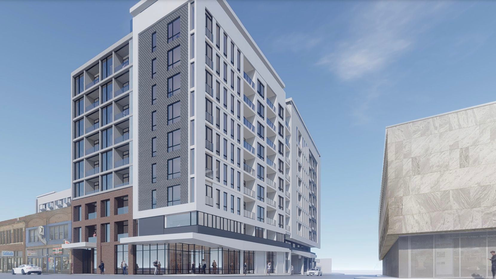 Centurion American Development Group wants to build a nine-story apartment and retail...