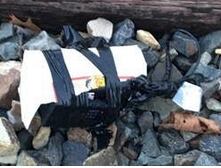 An image of what was thought to be a bomb, found on Dallas' Kansas City Rail Line in...
