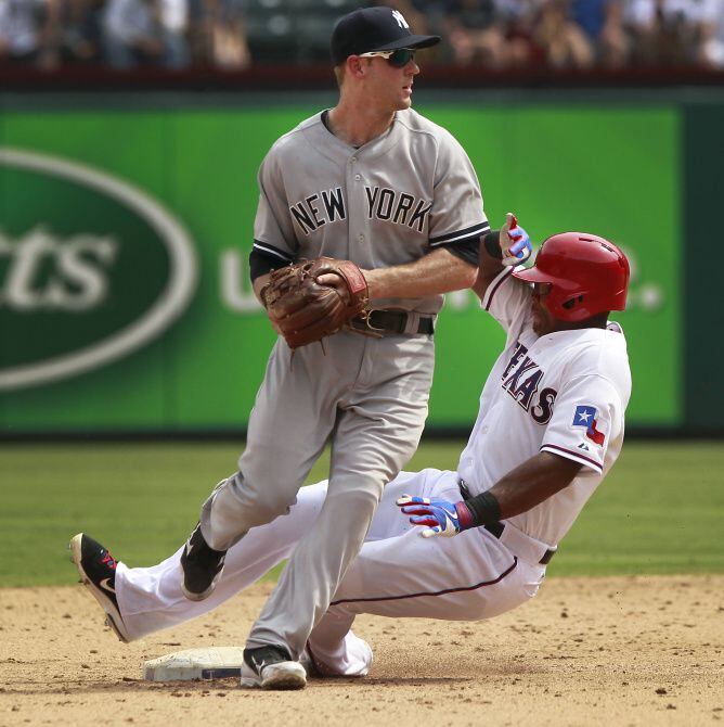 Adrian Beltre and Elvis Andrus by Tom Pennington