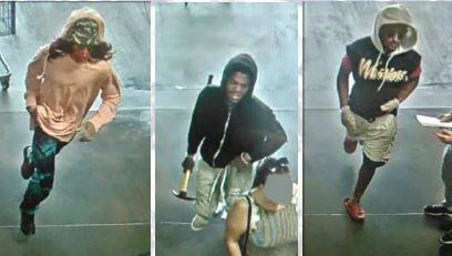 Dallas police are looking for four men, including three pictured in surveillance footage,...
