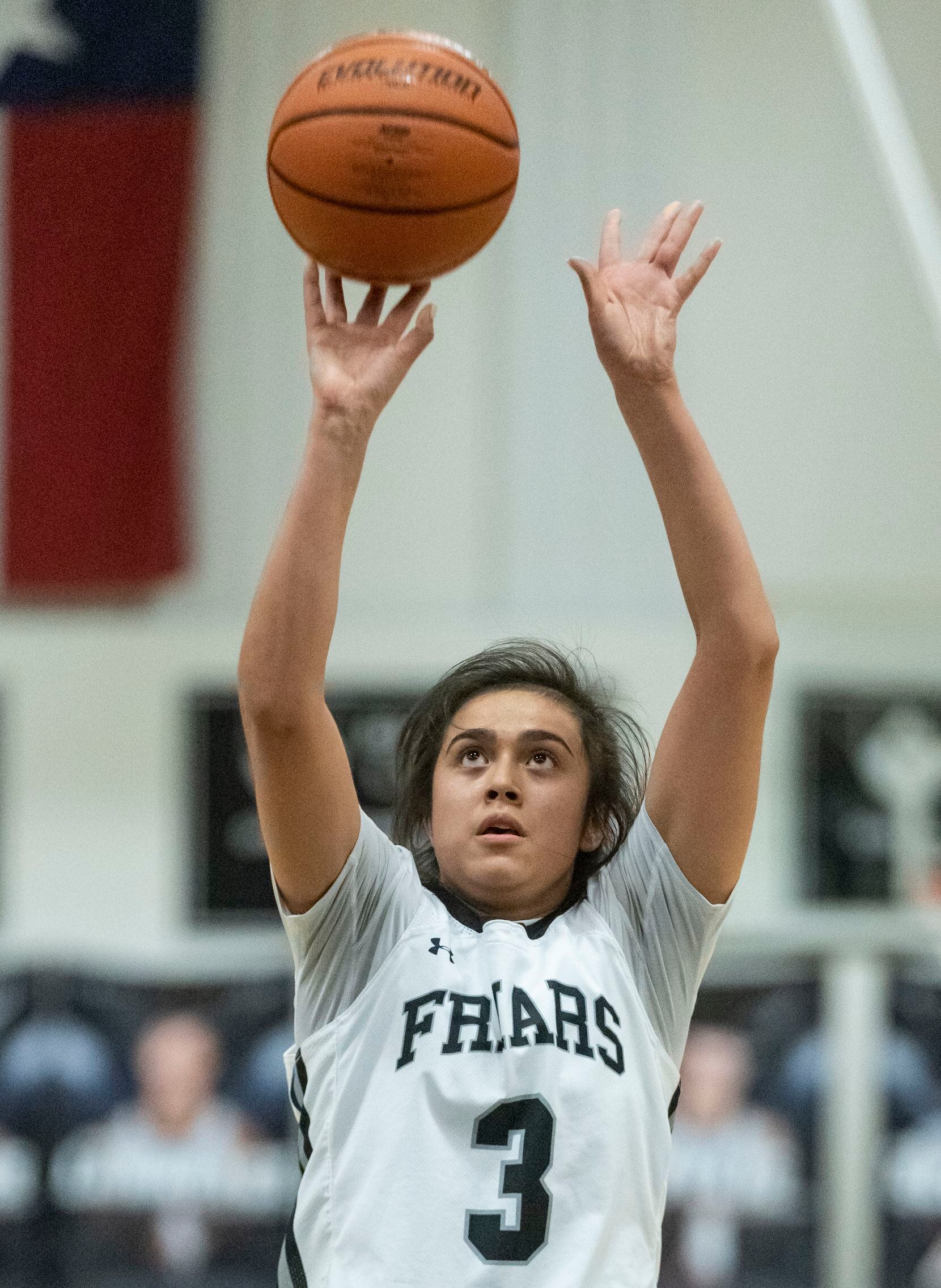 Bishop Lynch High School Natalie Cardenas (3) shoots a free throw during the game at Bishop...