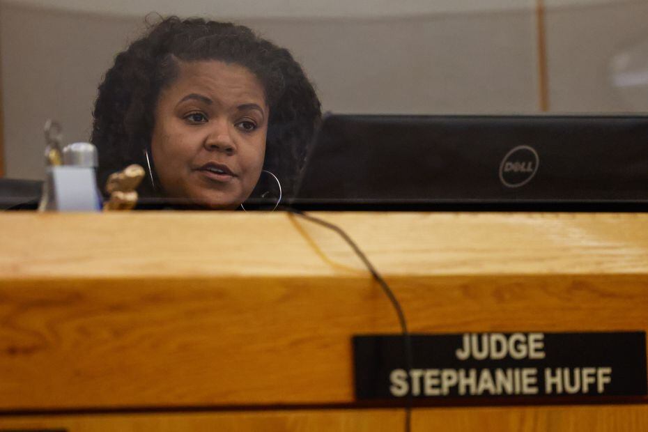 State District Judge Stephanie Huff presided over a hearing in the Frank Crowley Criminal...