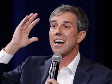 Democratic presidential candidate and former Texas Rep. Beto O'Rourke speaks during a gun...