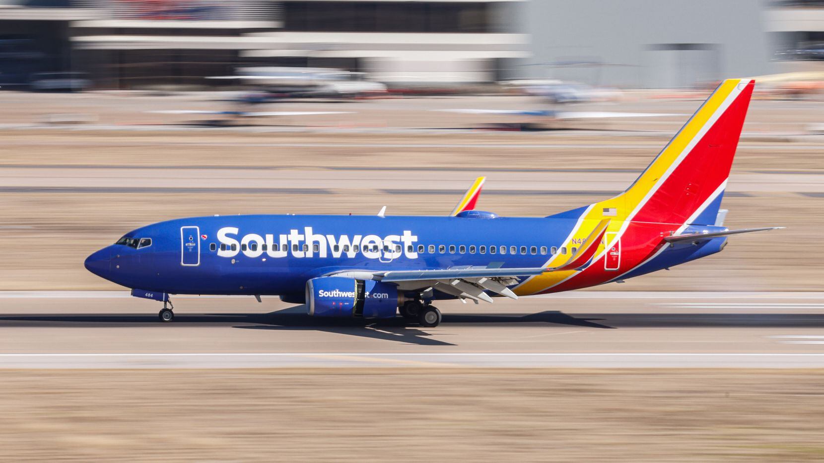 A Southwest Airlines plane prepares to take off at Dallas Love Field on Jan. 4.