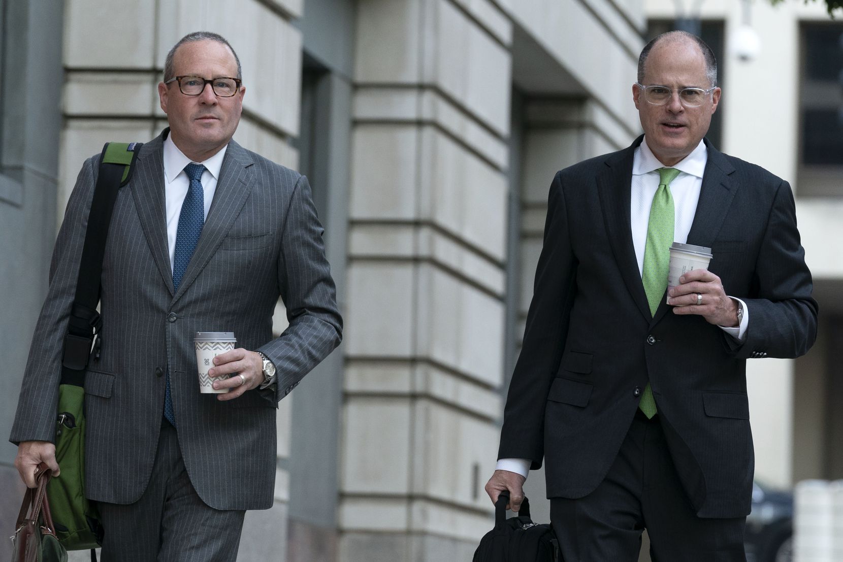 James Lee Bright (left) and Phillip Linder, attorneys for Oath Keepers leader Stewart...