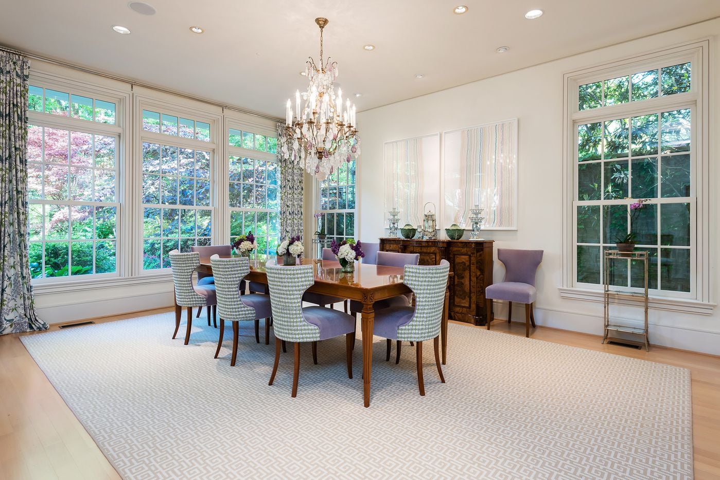 Take a look at the formal dining room at 9024 Broken Arrow Lane in Dallas.