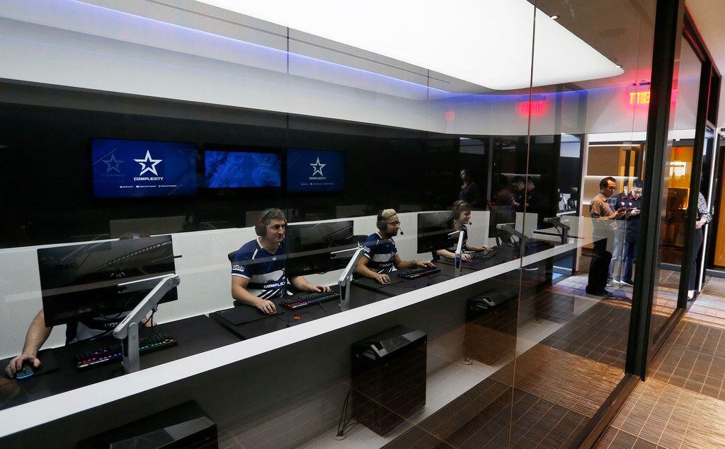 Gaming area inside Complexity Gaming's GameStop Performance Center at The Star in Frisco, on...