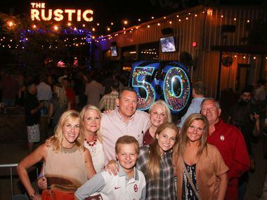 Lance Bailey (center) celebrated his 50th birthday with his family and friends at  the show.