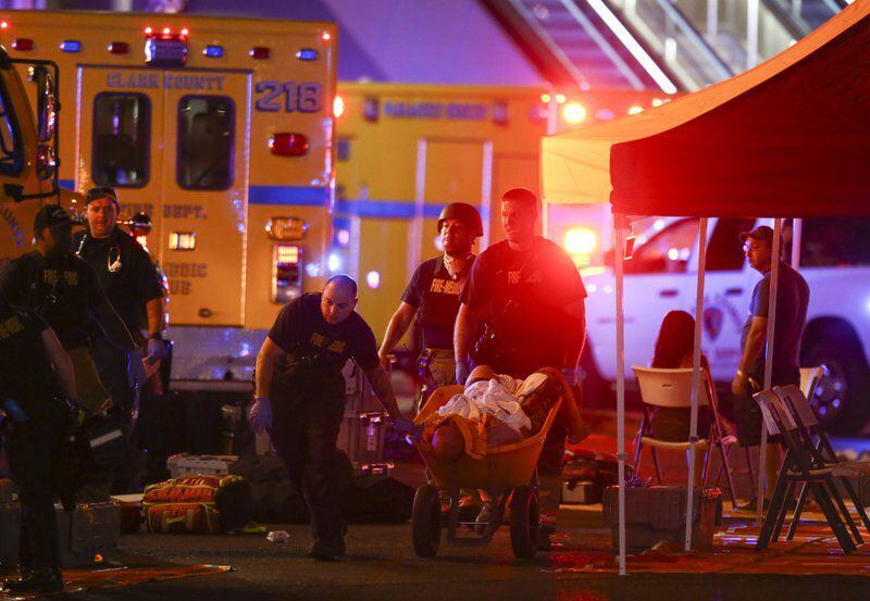 Al menos 50 muertos tras ataque de francotirador en Las Vegas. Foto AP

