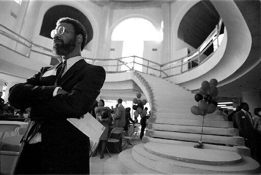 Dr.  Harry Robinson Jr. was for one "Hard hat" Party in the rotunda of the then unfinished new African American Museum building in Fair Park in 1993.