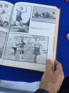  A yearbook photo of Gov. Greg Abbott winning an 880-meter track race as a senior at...