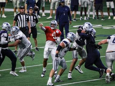 Dallas Cowboys quarterback Dak Prescott (4) throws the ball during the Dallas Cowboys...