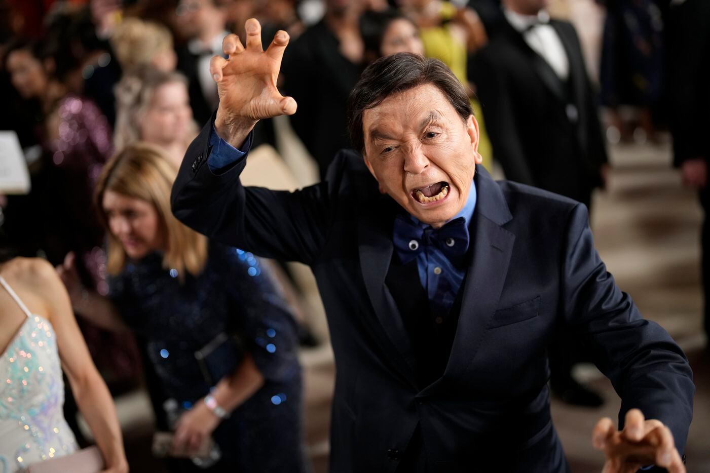 James Hong arrives at the Oscars on Sunday, March 12, 2023, at the Dolby Theatre in Los...